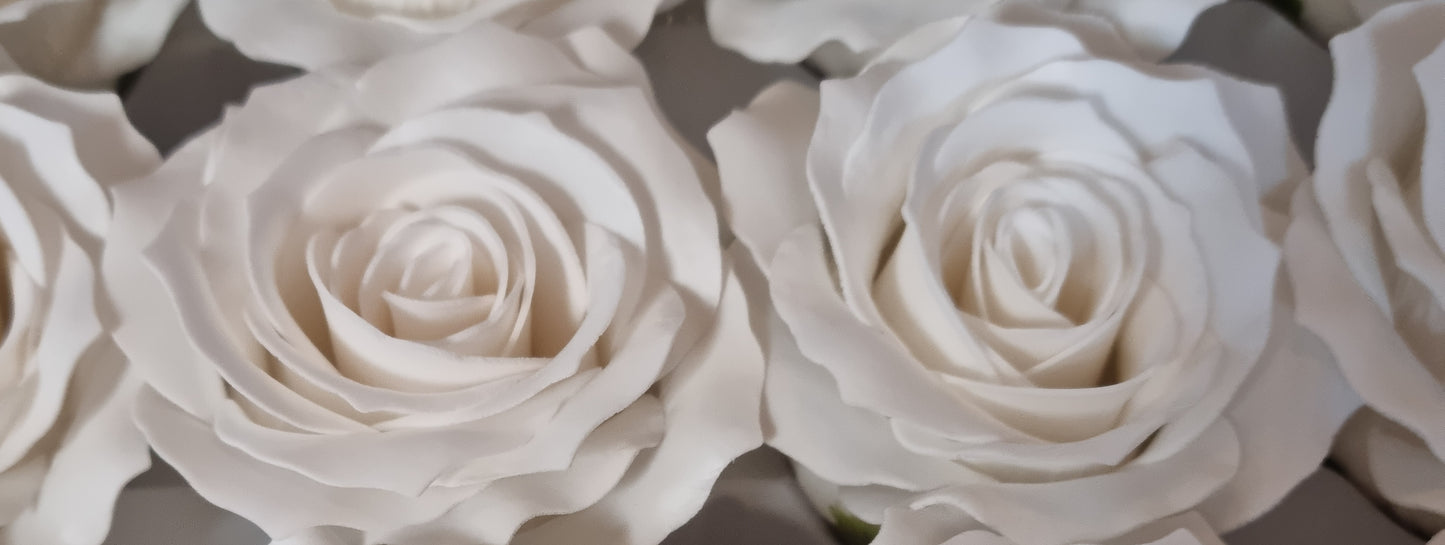 Seifenblume "Rose mittel 116" Weiß