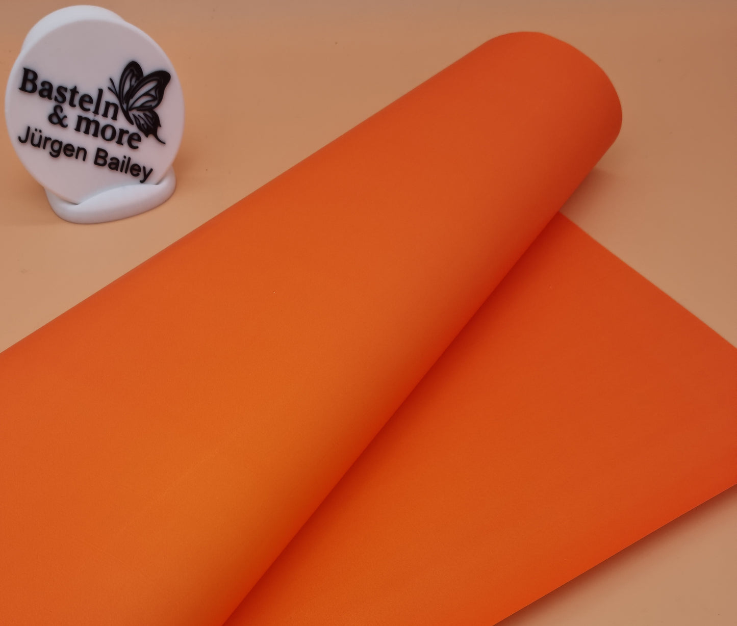Folie Dicke Satinfolie Einfarbig "Orange 207" 50cm*10y
