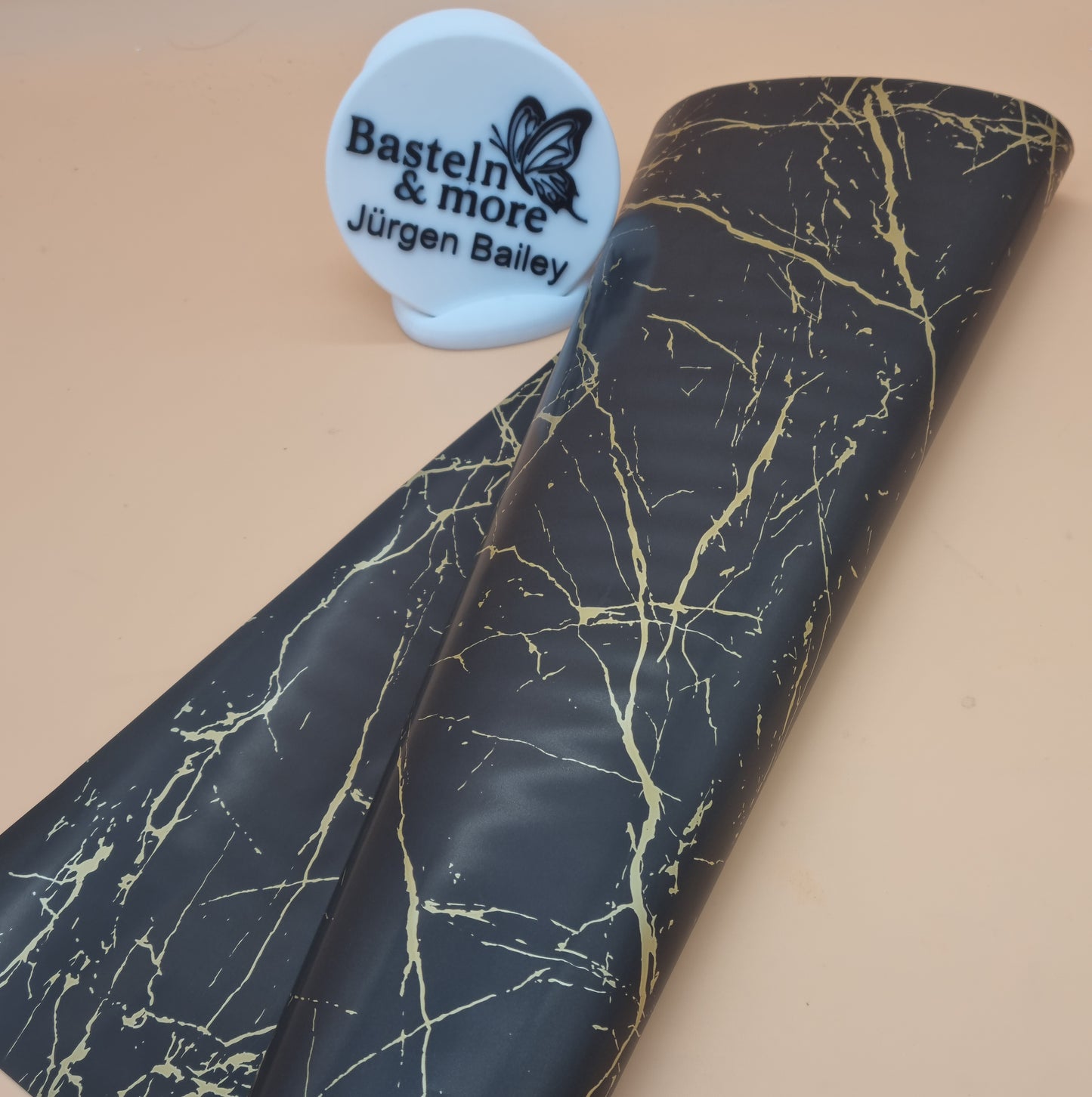 Folie Satinfolie Marmor "Schwarz 323" 50cm*8,5m