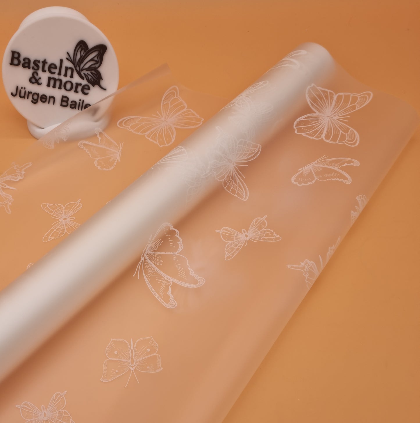 Folie Satinfolie Schmetterlinge "Weiß 343" 50cm*8,5m