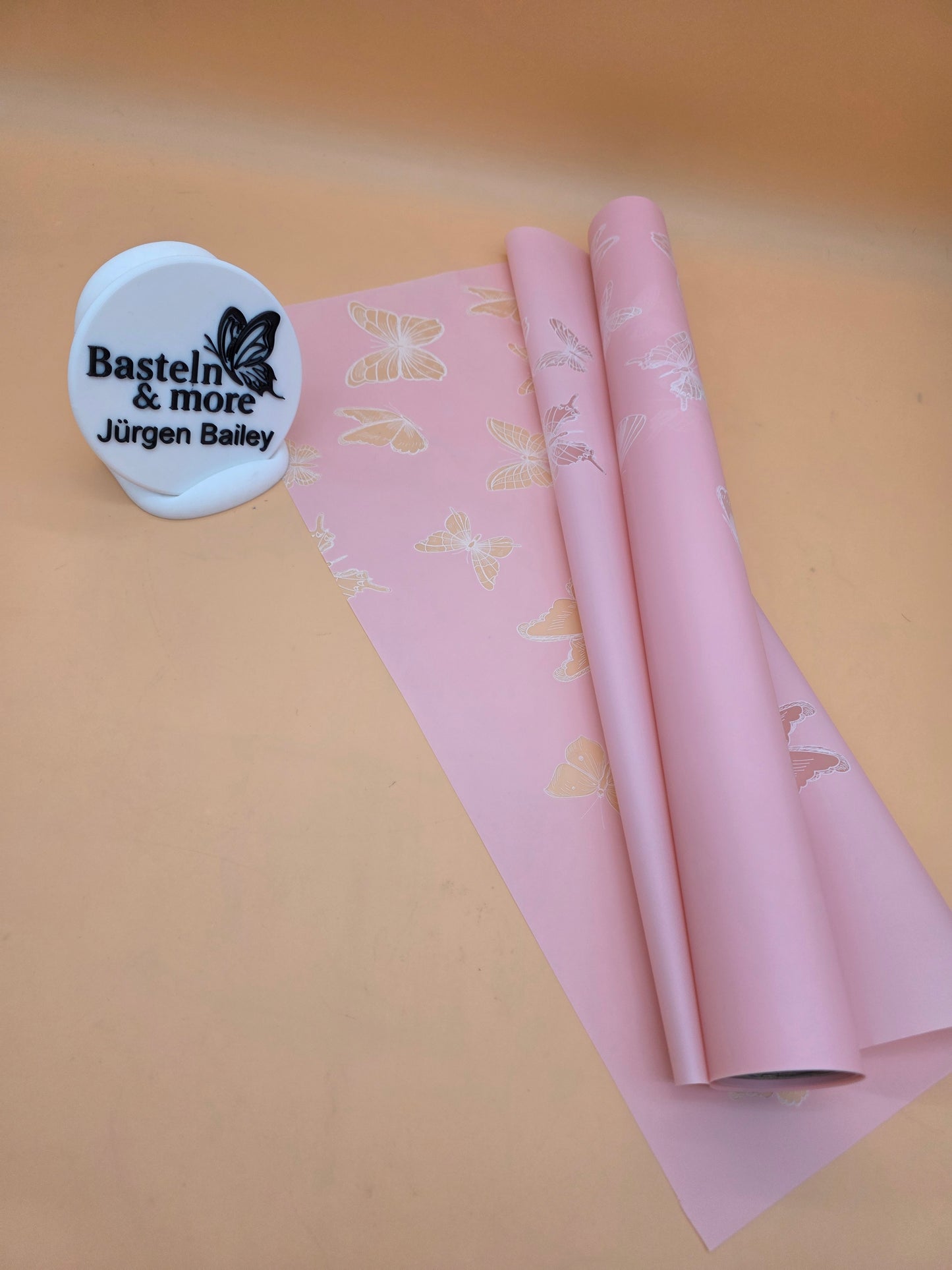 Folie Satinfolie Schmetterlinge "Rosa 353" 50cm*8,5m