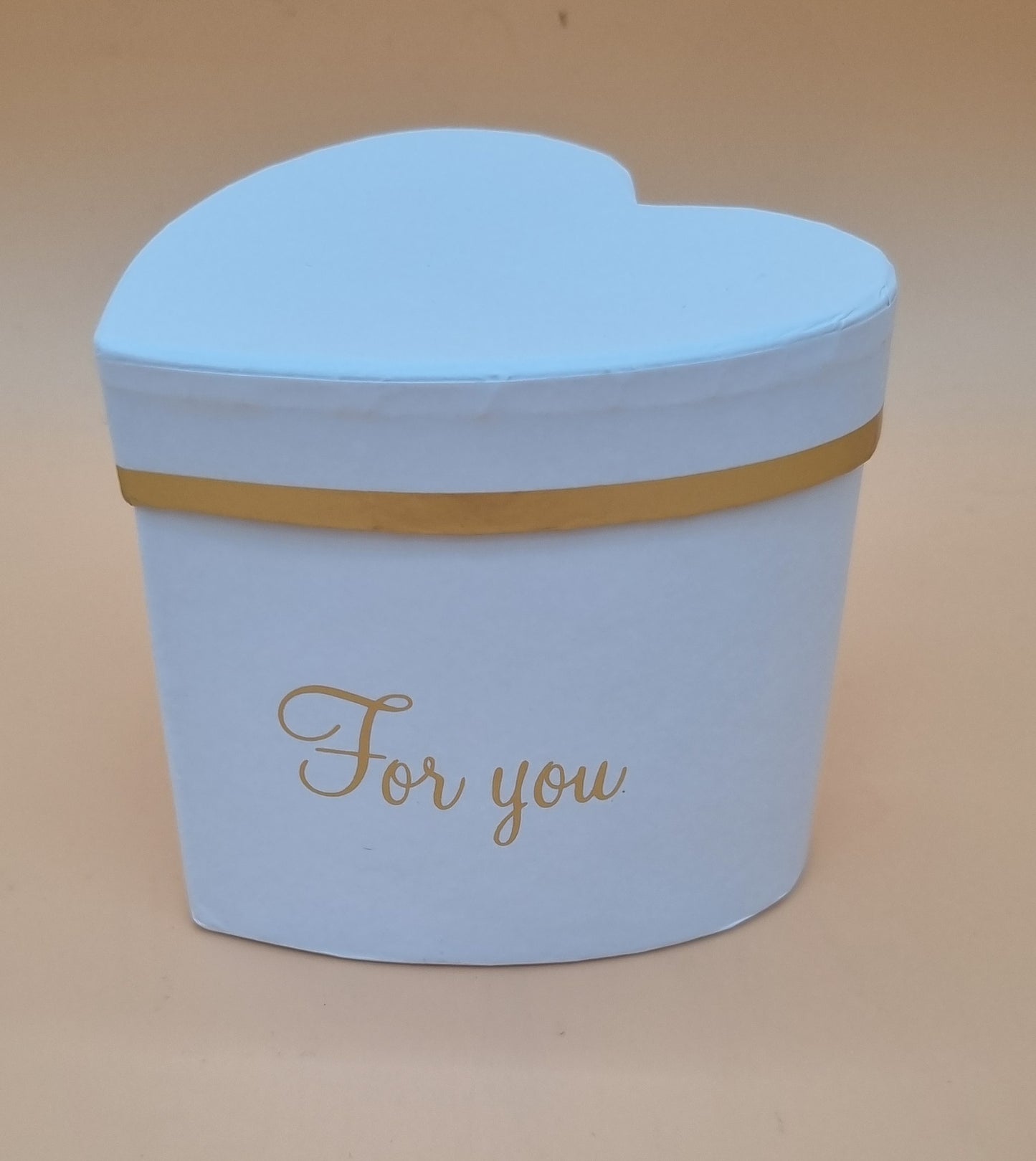 Box mit Deckel 8x8cm "weiß/Gold 677"