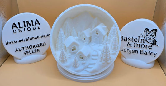 Weihnachtsdeko "Winterlandschaft beleuchtet" 16x15x13 cm