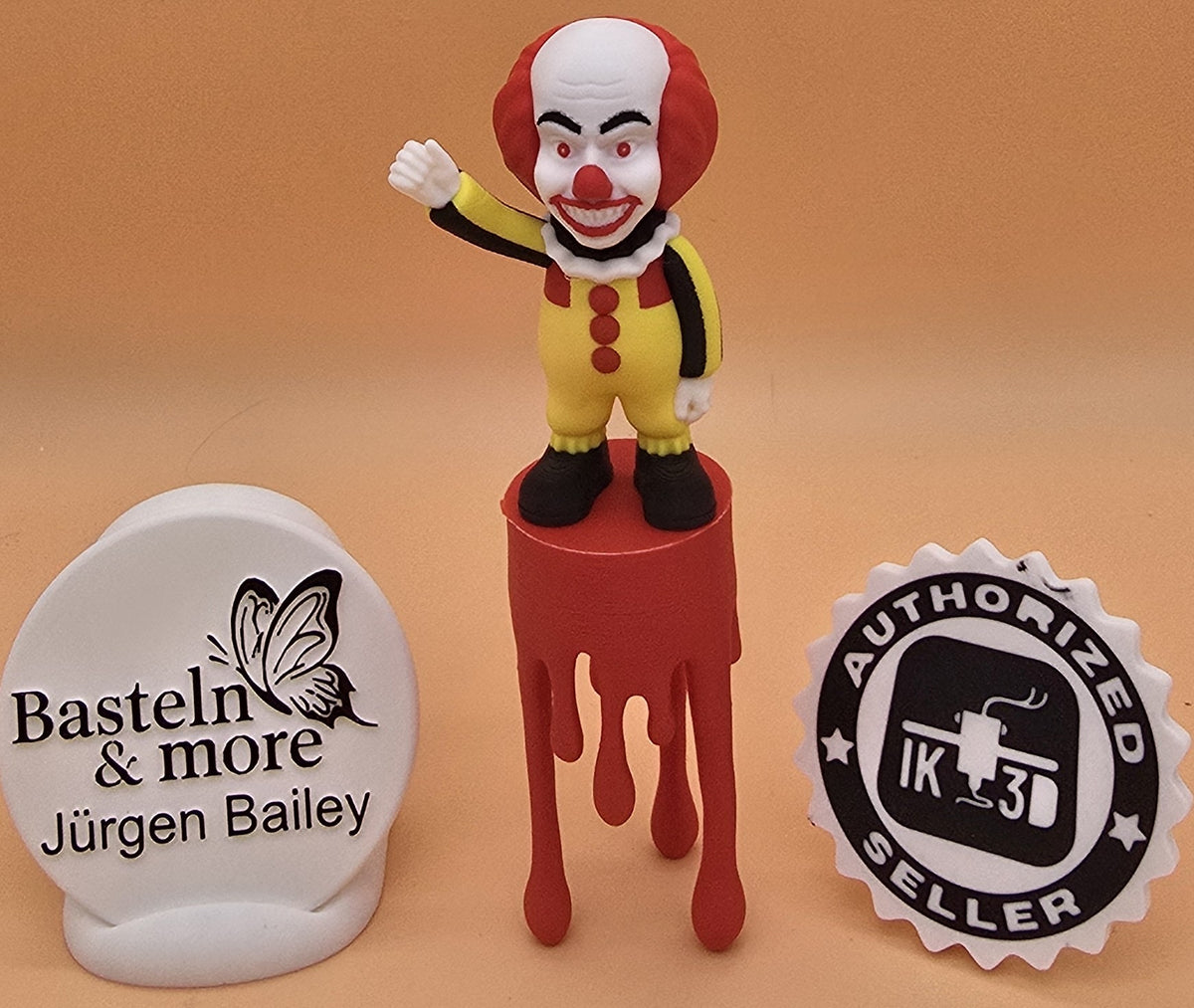 4 farbiger Halloween Clown