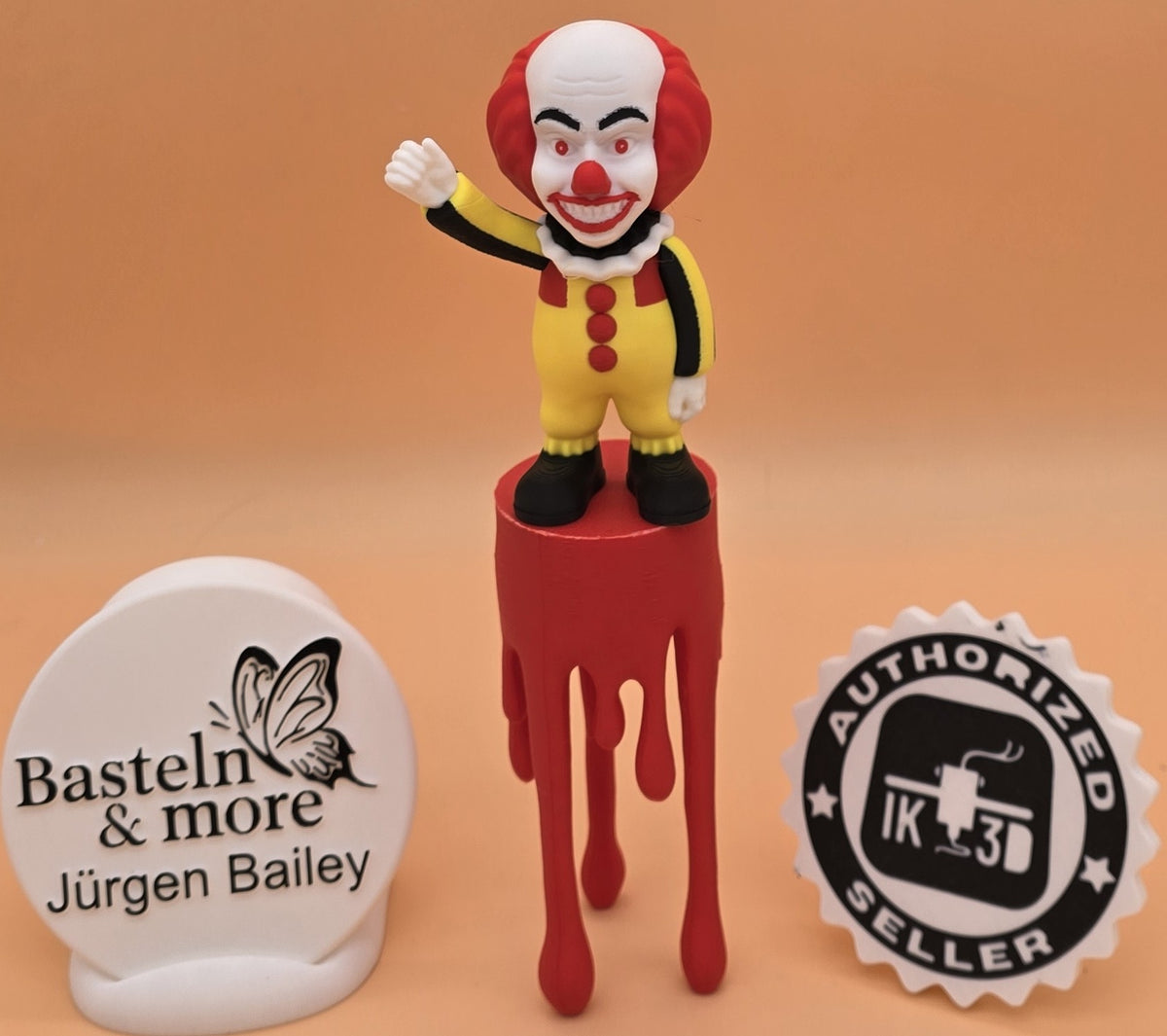 4 farbiger Halloween Clown