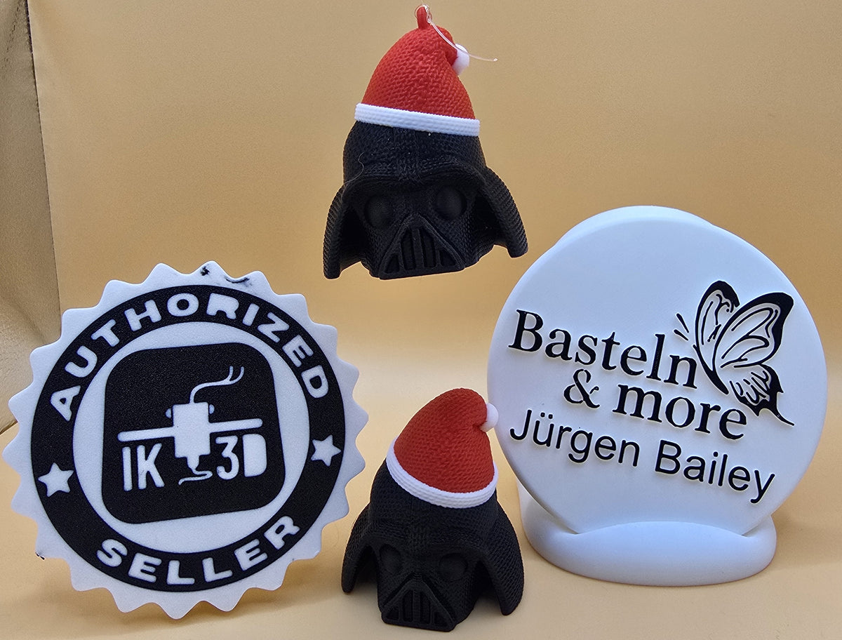 Kopf mit Weihnachtsmütze