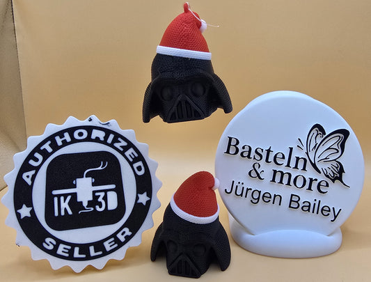 Kopf mit Weihnachtsmütze