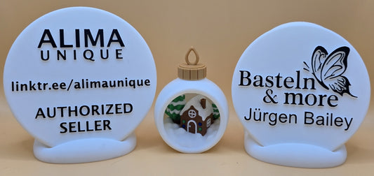 Weihnachtsdeko "Kugel mit Haus"