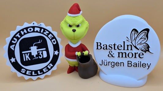 Weihnachtsdeko "Miesepeter mit Mütze"