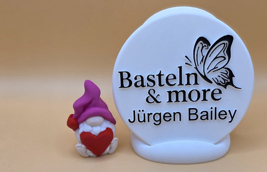 Valentinsdeko "Herz Gnom" ca. 4x6x3.5 cm