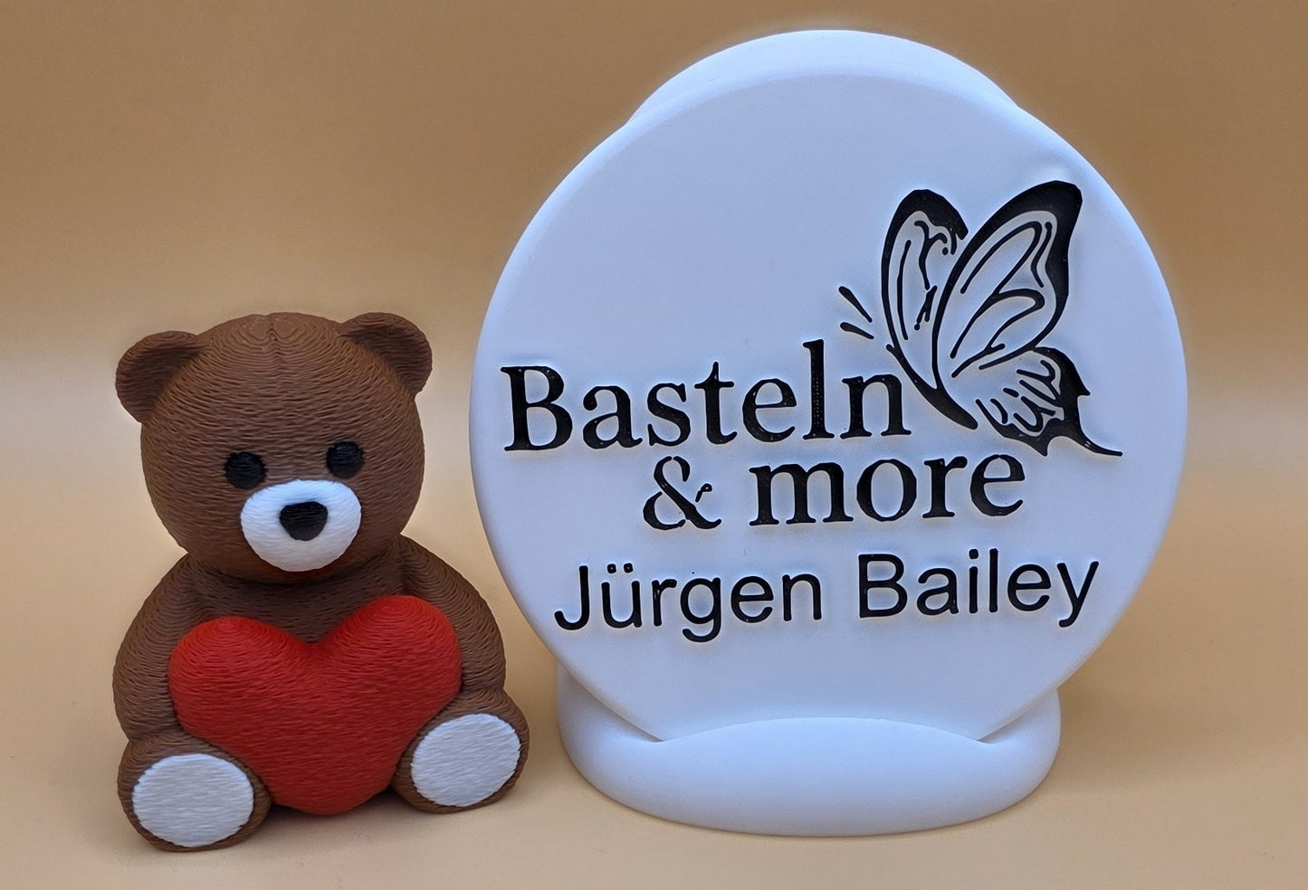 Osterdeko "Bär mit Herz" ca. 6x7x5 cm