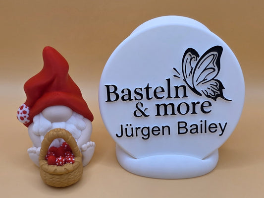 Osterdeko "Gnome mit Eierkorb" ca. 6x9x8 cm