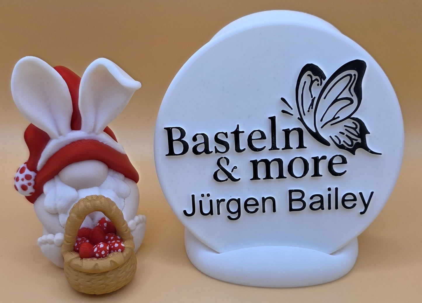 Osterdeko "Gnome mit Ohren und Eierkorb" ca. 6x10x8 cm