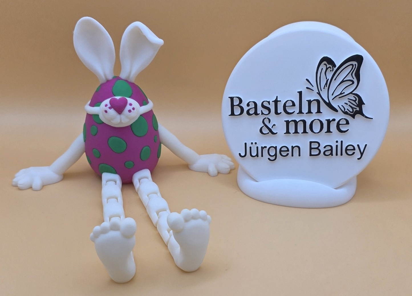 Osterdeko "Flexi Hase mit Maske" ca. 15x11x15 cm