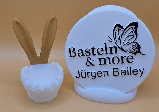 Osterdeko "Eierschale mit Hasenohren" ca. 5x10x6 cm