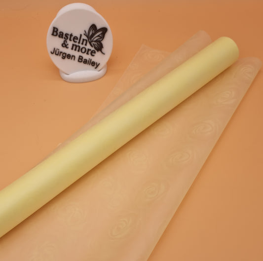 Folie Frostfolie mit Rosen "Gelb 213" 50cm*9