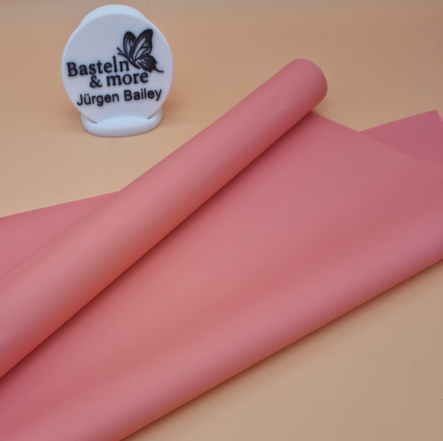 Folie Satinfolie Einfarbig "Pfirsich 256" 50cm*8,5m