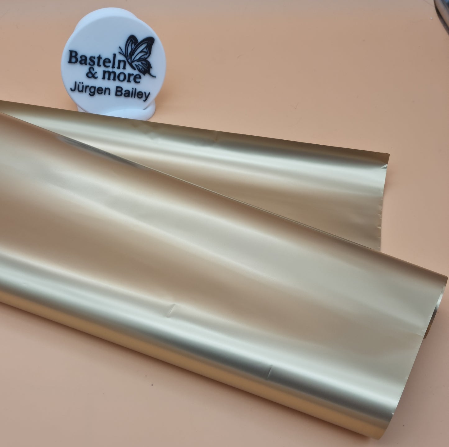 Folie Satinfolie Einfarbig "Metallik-Gold 301" 50cm*8,5m