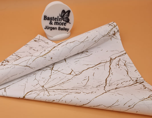 Folie Satinfolie Marmor "Weiß 318" 50cm*8,5m