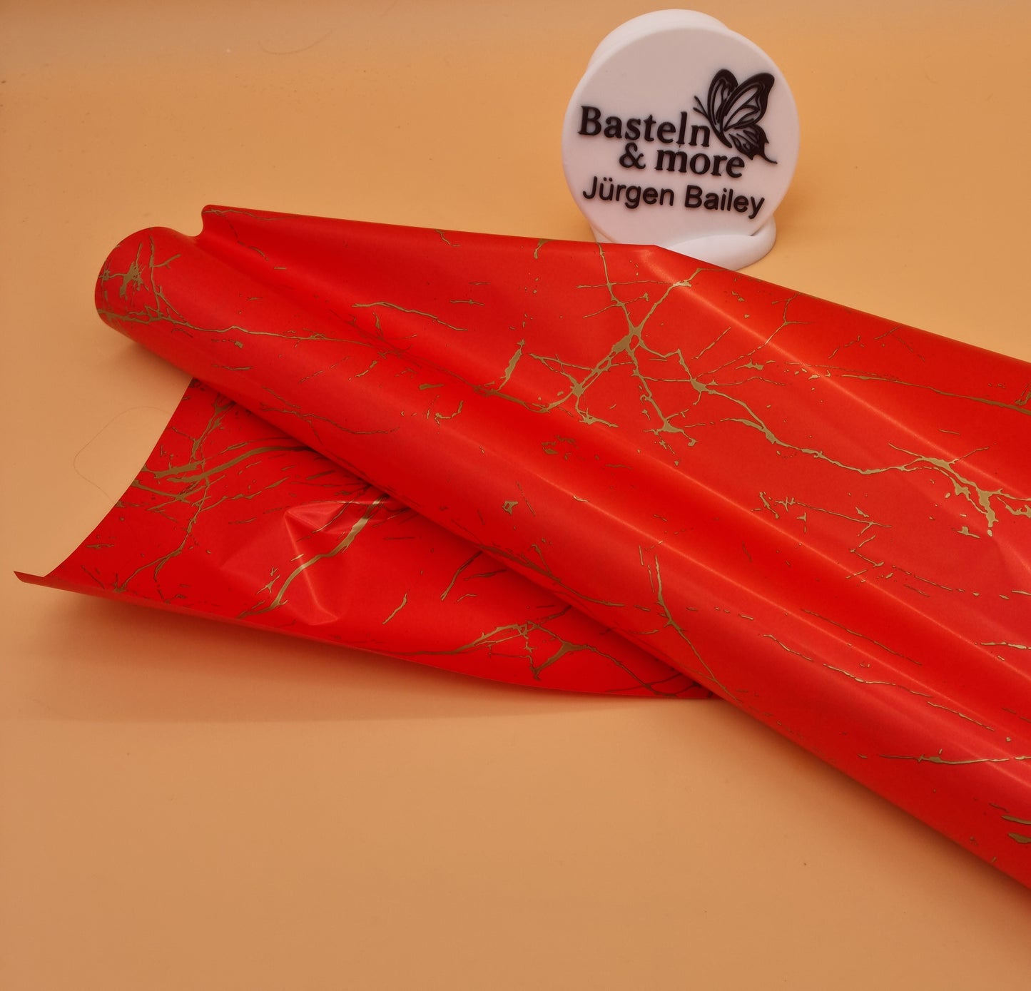 Folie Satinfolie Marmor "Rot 320" 50cm*8,5m