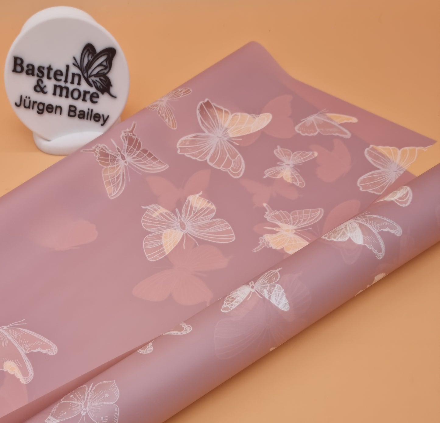 Folie Satinfolie Schmetterlinge "Rosa 357" 50cm*8,5m