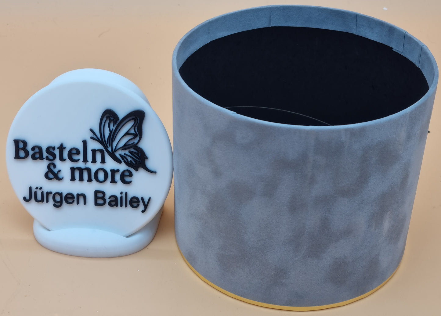 Box Velours 13x15cm "Hellgrau"