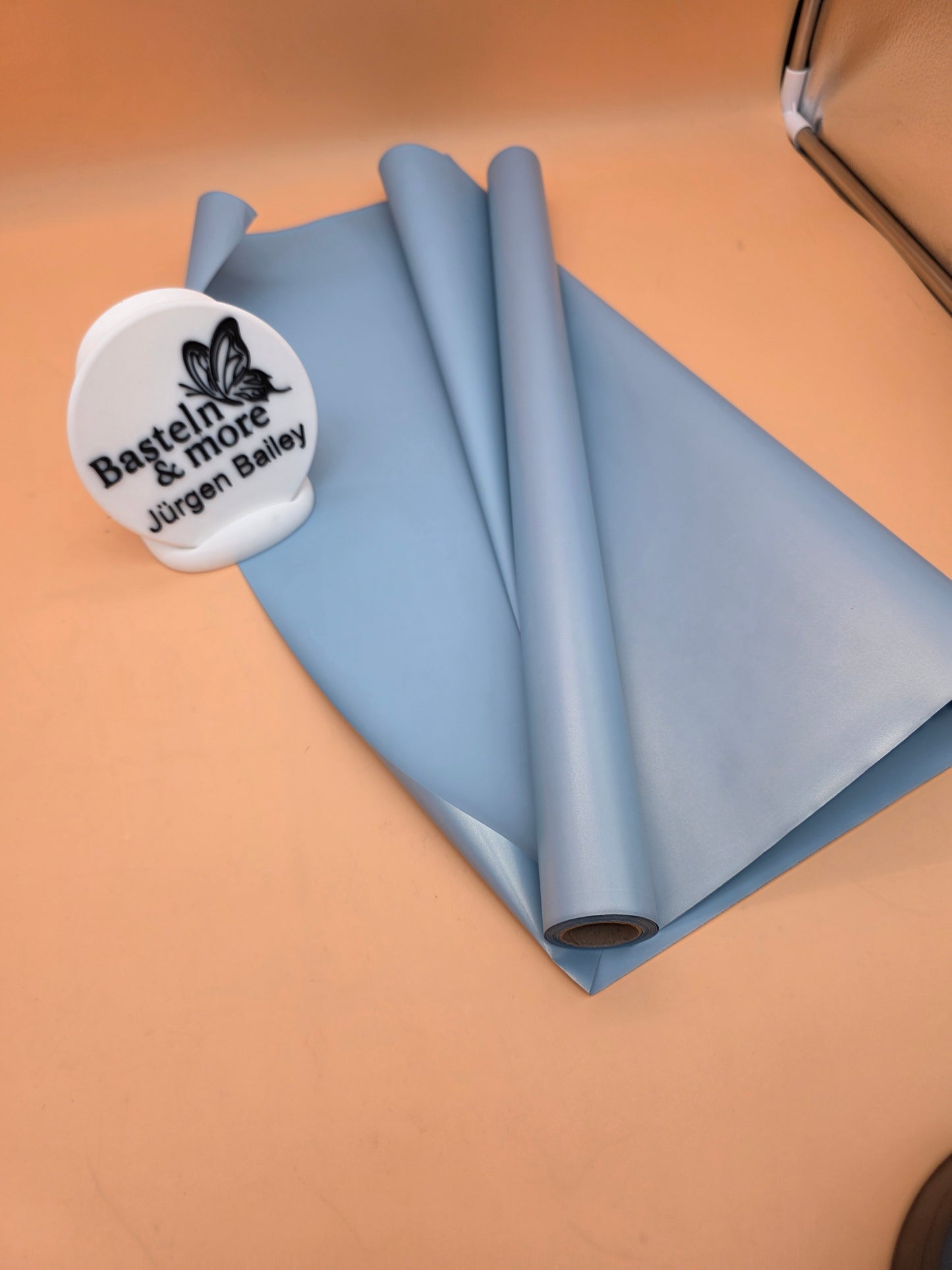 Folie Satinfolie Einfarbig "Blau 389" 50cm*8,5m