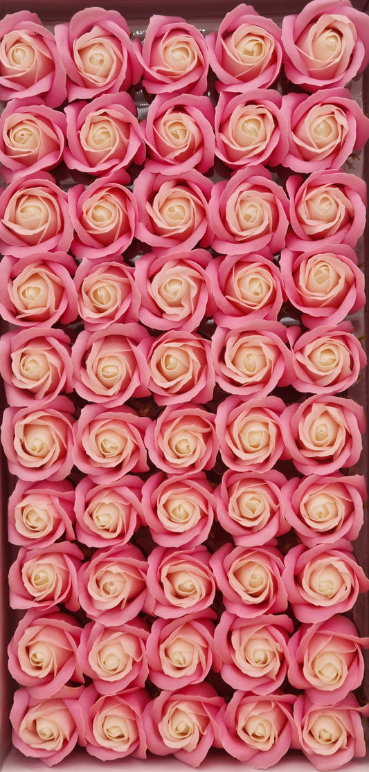 Seifenblume Multicolor "Rose 39" Rosa + Weiß