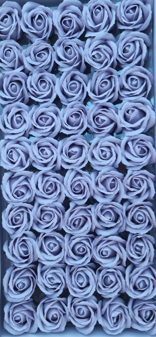 Seifenblume "Rose 51" Stahlblau