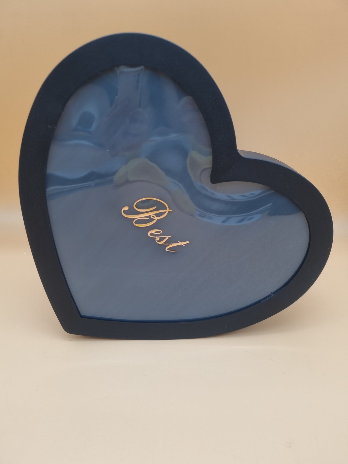 Box Herz mit Deckel 29x13cm "Schwarz 564"