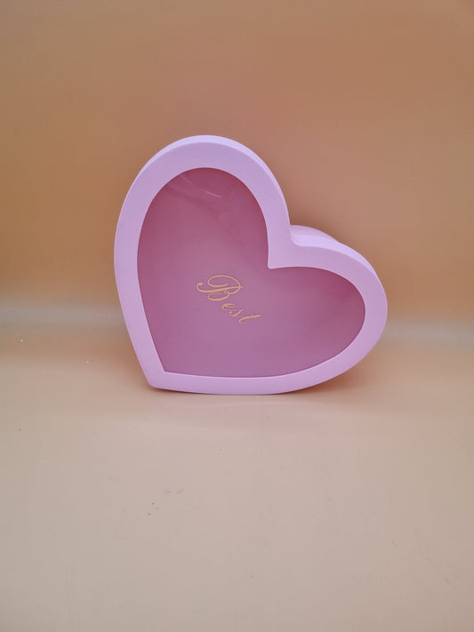 Box Herz mit Deckel 27x11cm "Rosa 565"