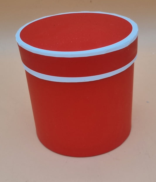 Box mit Deckel 10,5x11cm "Rot/Weiß 674"