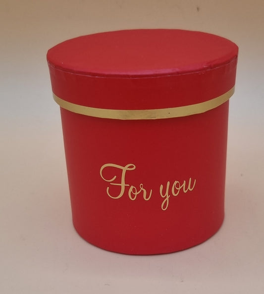 Box mit Deckel 9x4cm "Rot/Gold 675"