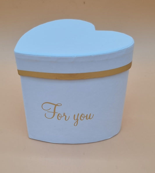 Box mit Deckel 8x8cm "weiß/Gold 677"