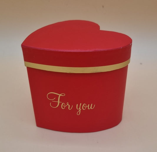 Box mit Deckel 8x8cm "Rot/Gold 678"