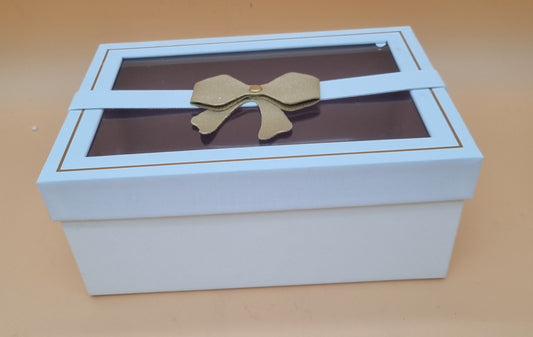 Box mit Deckel 23x16x9,5cm "Weiß 689"