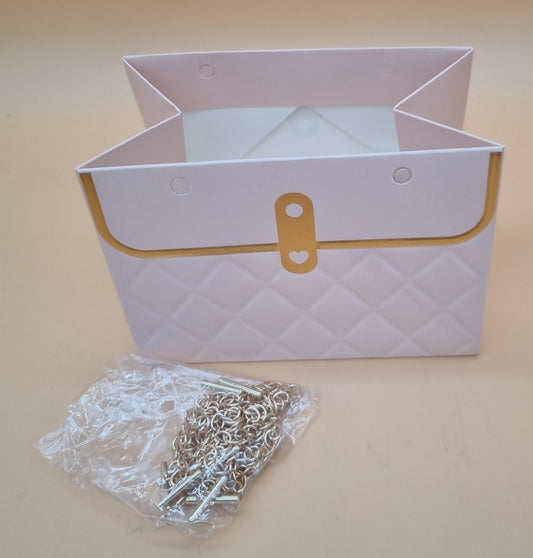Tasche mit Kette 15x10x10cm "Rosa 769"