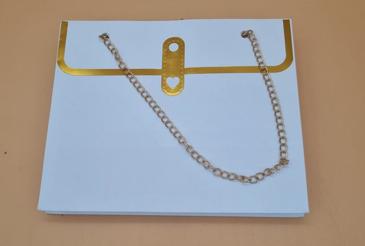 Tasche mit Kette 18x15x12cm "Weiß 773"