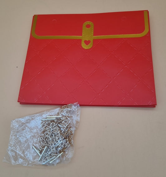 Tasche mit Kette 18x15x12cm "Rot 775"