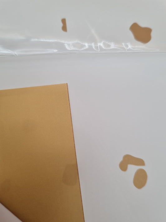 Folie Bogen "Weiß/Gold 790" 57cm*57cm
