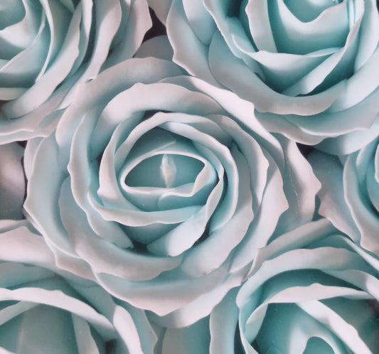 Seifenblume "Rose groß 92" Babyblau