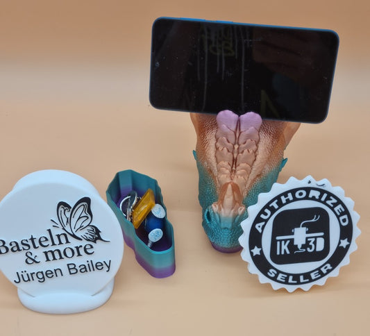 Handyhalter Drache mit Versteck