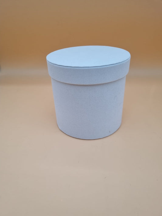 Box Samt 12x12,5cm "Weiß 533"
